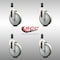 Service Caster 5 Inch 316SS Gray Polyurethane Swivel 1-1/8 Inch Expanding Stem Caster Set SCC SCC-SS316EX20S514-PPUB-118-4 - alternate 3